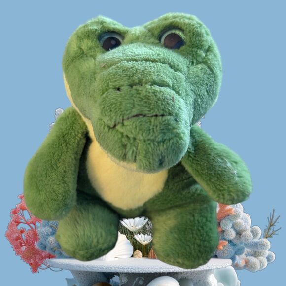 GSM Alligator Crocodile Gator Green Yellow Plush Toy Stuffed Animal Toy 2015 - Picture 1 of 7